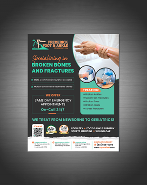 Diseño de Flyer por GraphicsGuru para Frederick Foot & Ankle | Diseño: #36469929