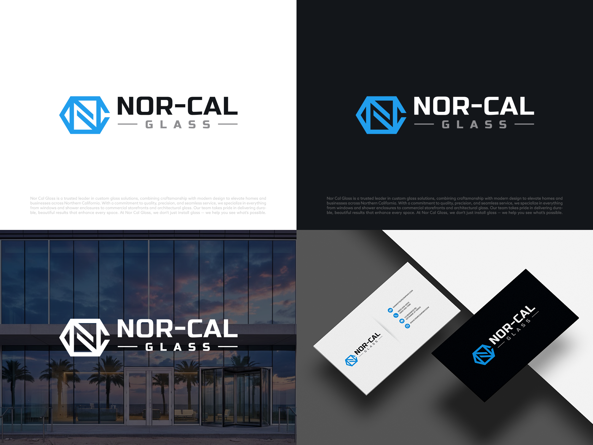 Logo Design by COLOUR CREATIVE for Nor Cal glass | Design #36487913