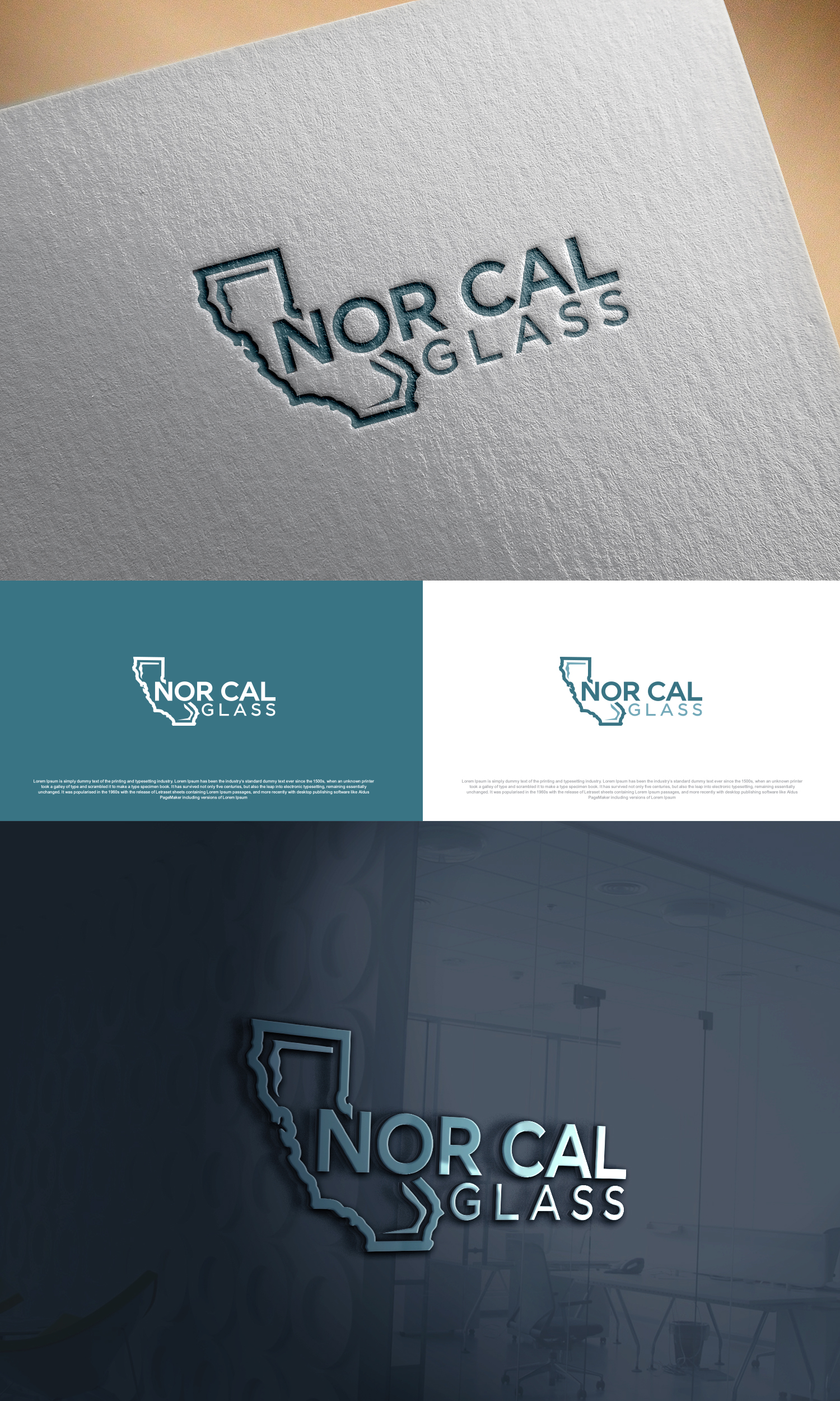 Logo Design by Ahsan Designs for Nor Cal glass | Design #36465532
