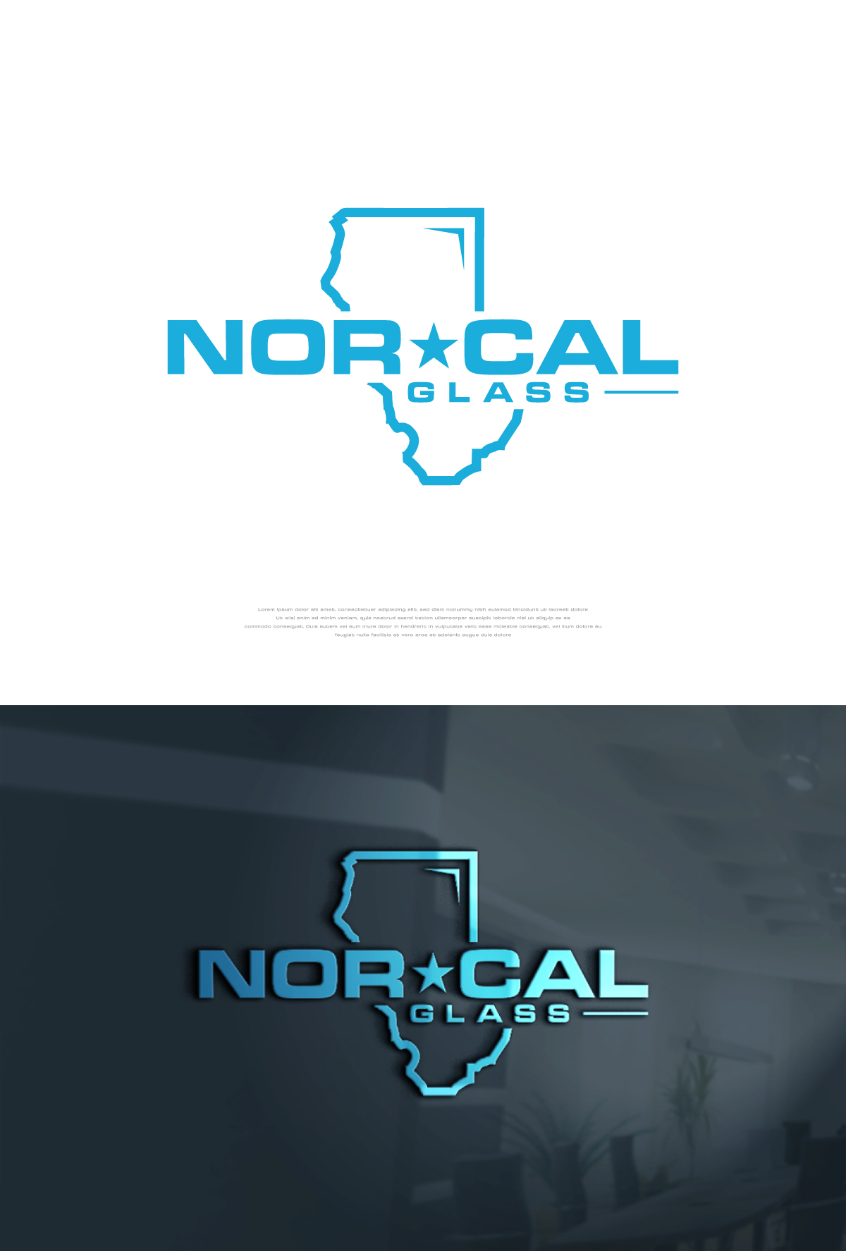 Logo Design by apik. for Nor Cal glass | Design #36495722