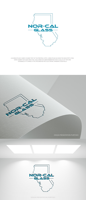 Logo Design by zebronicgraphic for Nor Cal glass | Design: #36470485