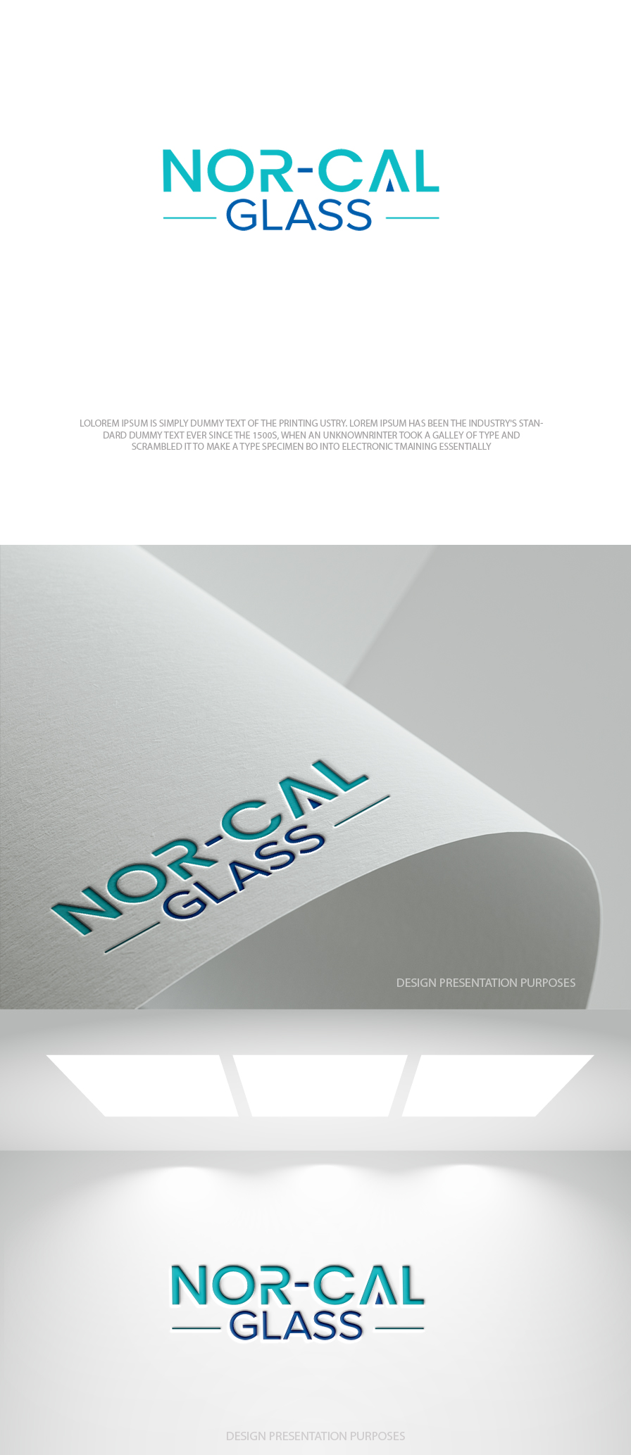 Diseño de Logo por zebronicgraphic para Nor Cal glass | Diseño #36470488
