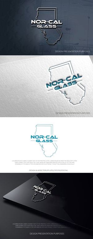 Logo Design by zebronicgraphic for Nor Cal glass | Design: #36470491