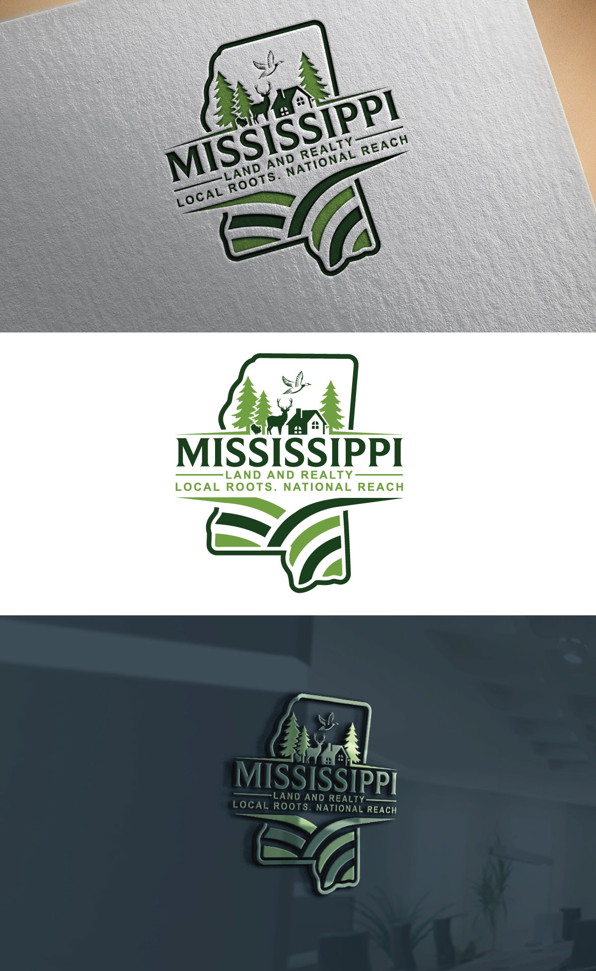 Logo Design by MMM2 for Mississippi Land and Realty | Design #36473196
