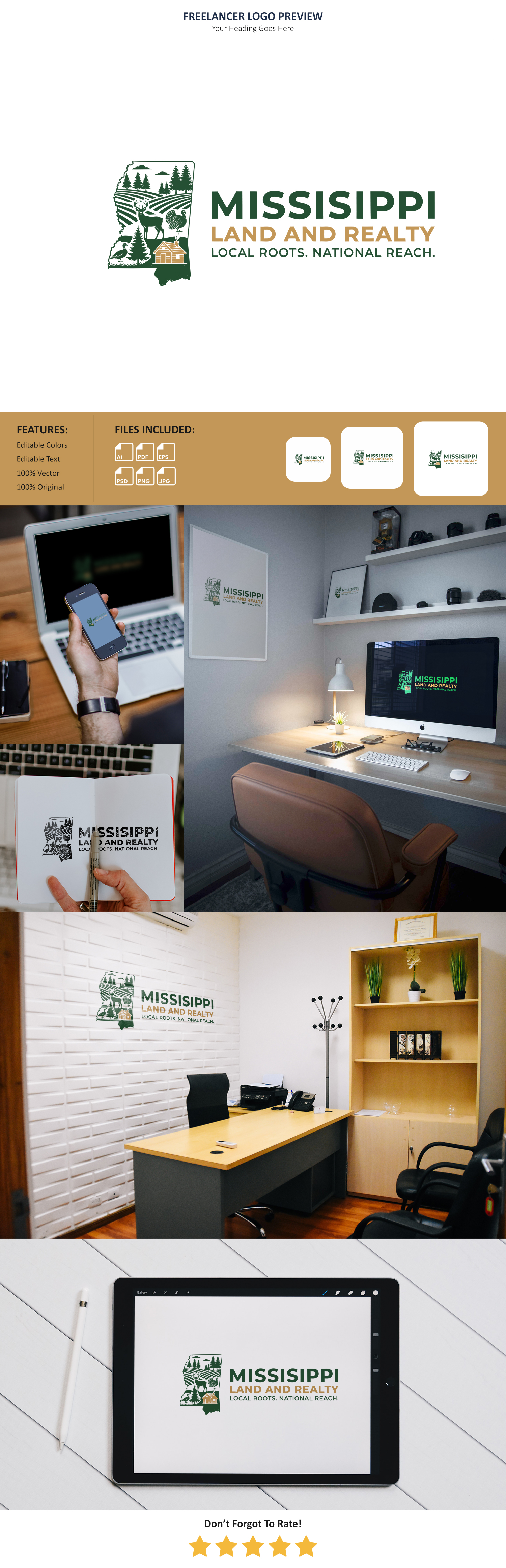 Logo Design by VectorForge for Mississippi Land and Realty | Design #36471174