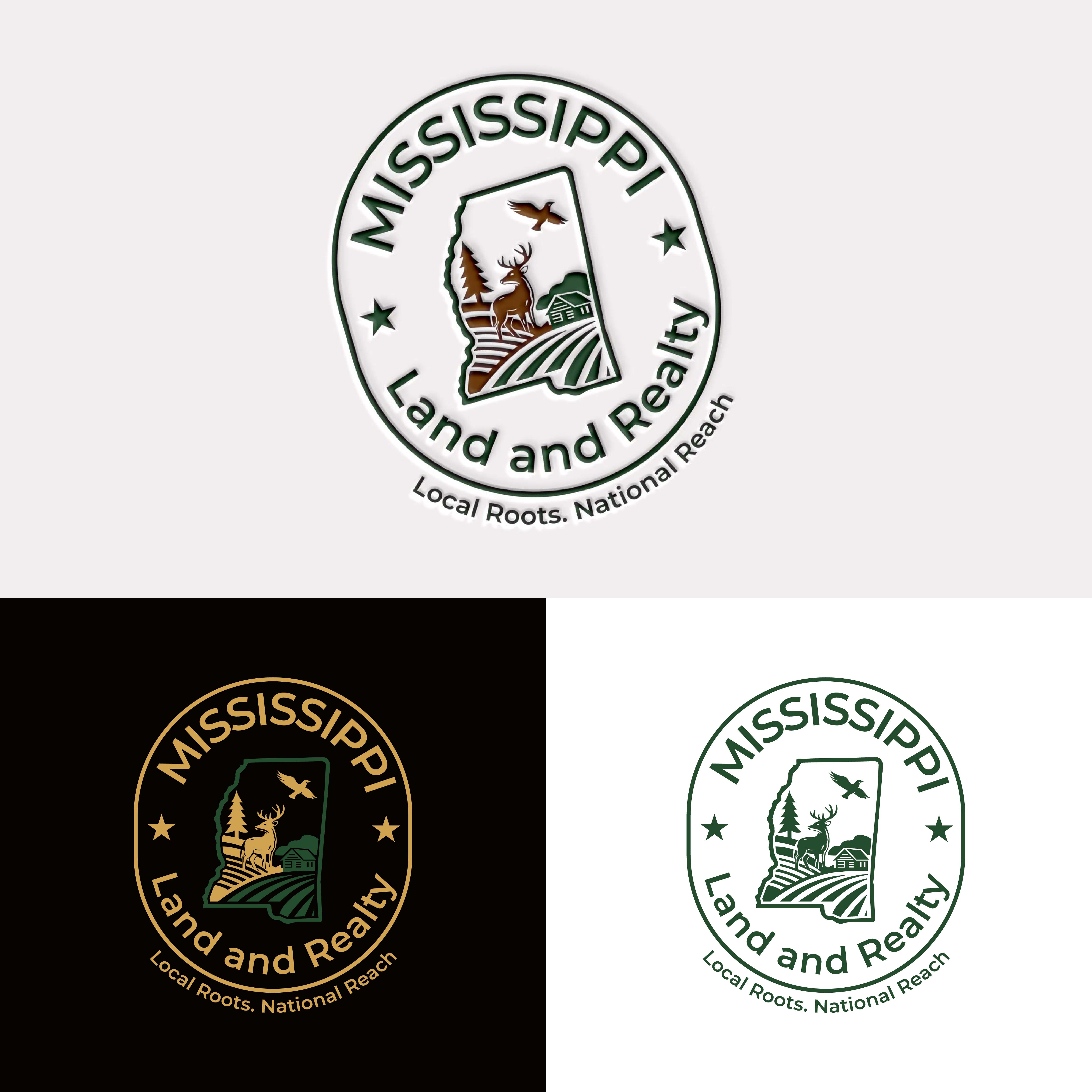 Logo Design by Logo Maker Zone for Mississippi Land and Realty | Design #36476533