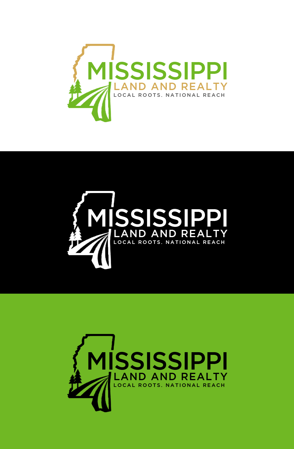 Logo Design by Roma. for Mississippi Land and Realty | Design #36483143