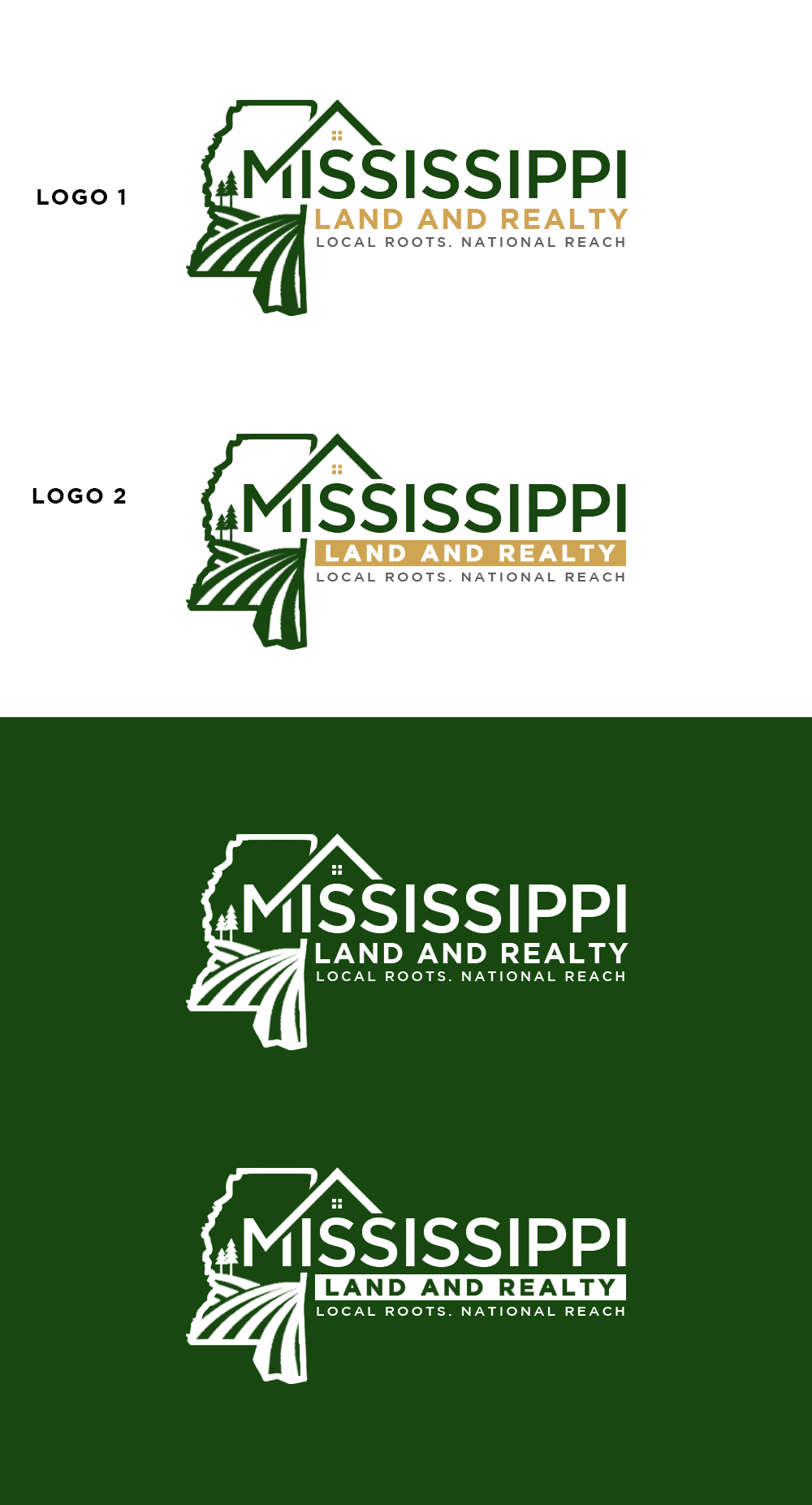 Logo Design by Roma. for Mississippi Land and Realty | Design #36483839