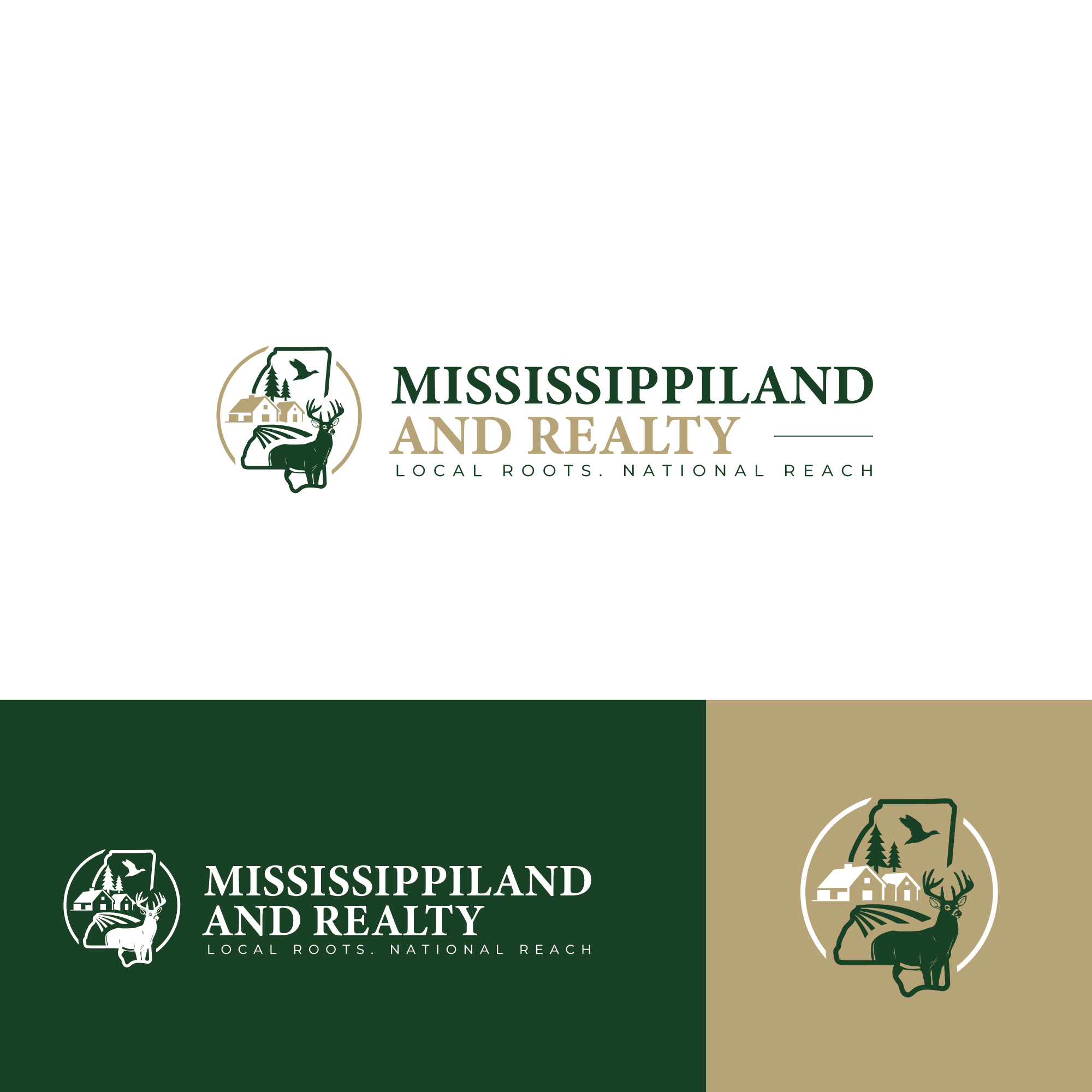 Logo Design by Maxo-Biz for Mississippi Land and Realty | Design #36475492