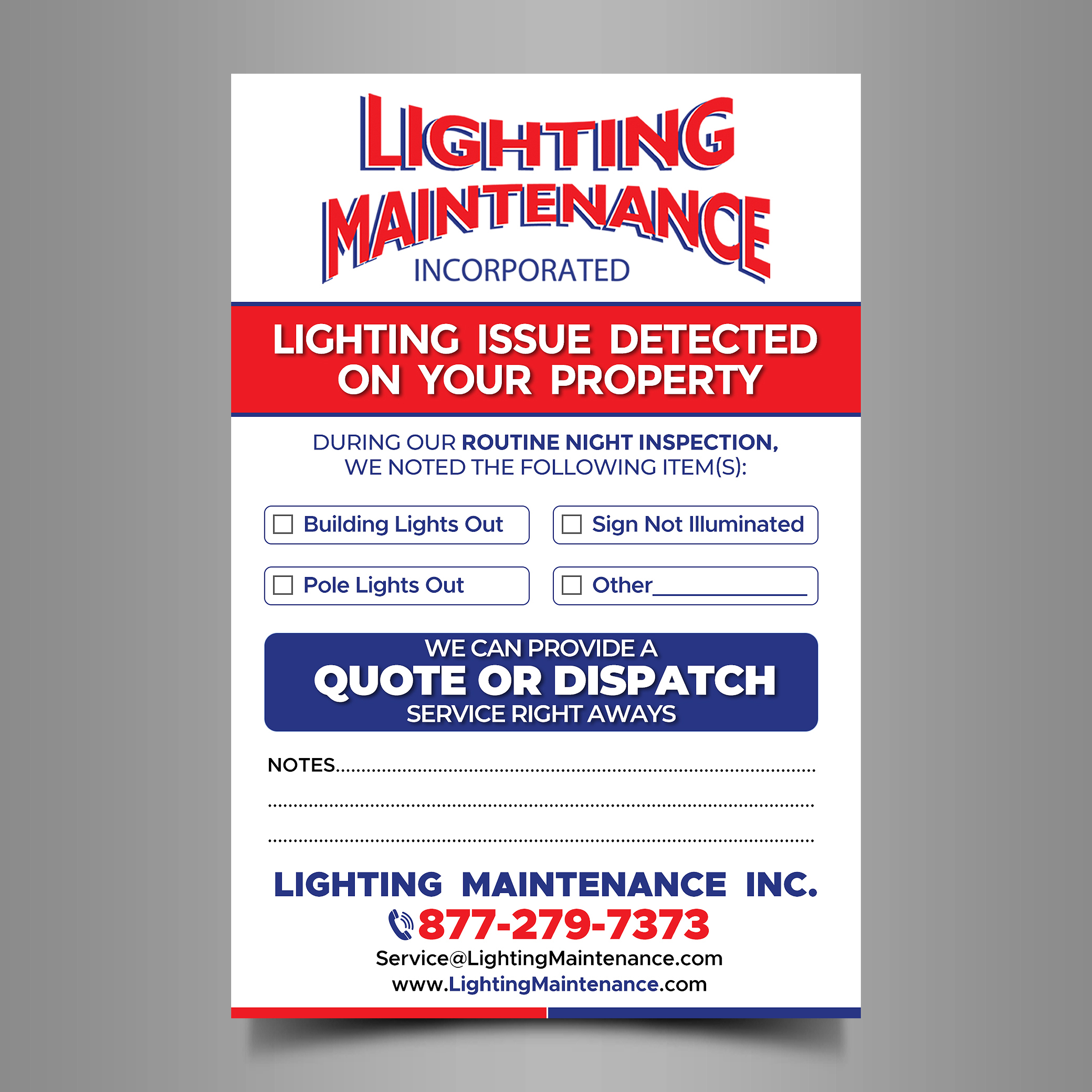 Postcard Design by Designers Hub for Lighting Maintenance Inc | Design #36494767