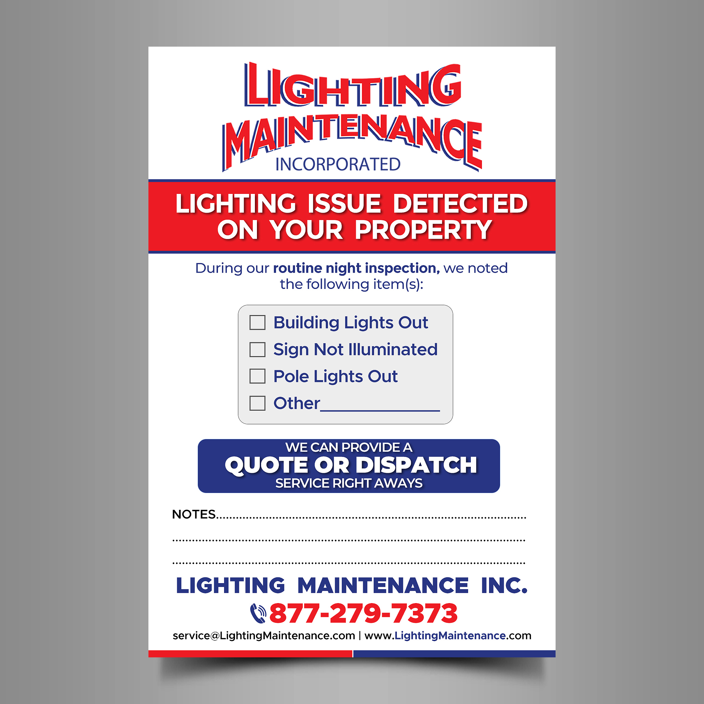 Postcard Design by Designers Hub for Lighting Maintenance Inc | Design #36494768