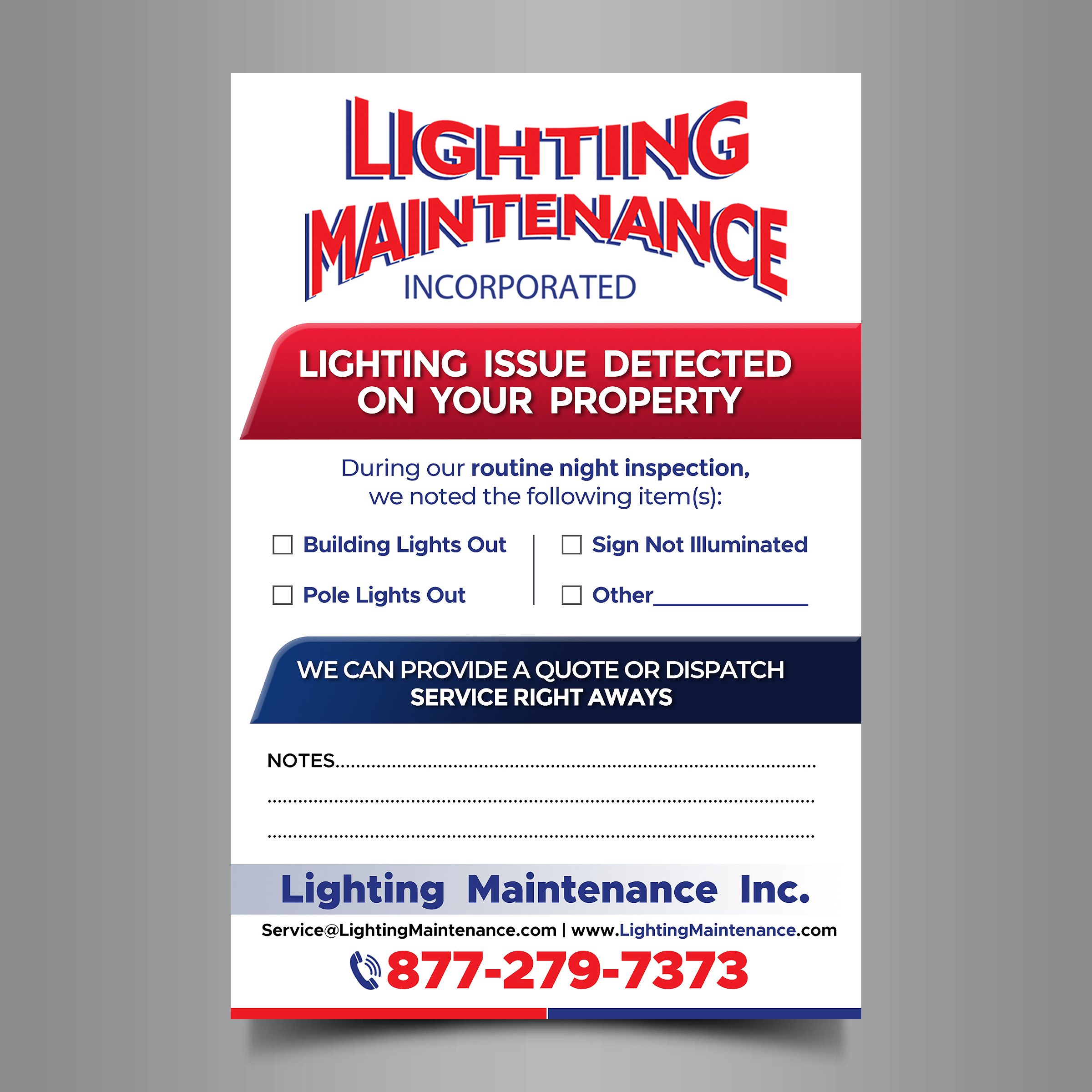 Postcard Design by Designers Hub for Lighting Maintenance Inc | Design #36494769