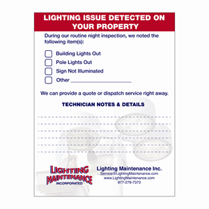 Postcard Design by Pixeldoordesigns for Lighting Maintenance Inc | Design #36494452