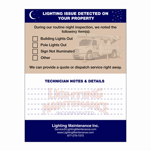 Postcard Design by Pixeldoordesigns for Lighting Maintenance Inc | Design: #36494454