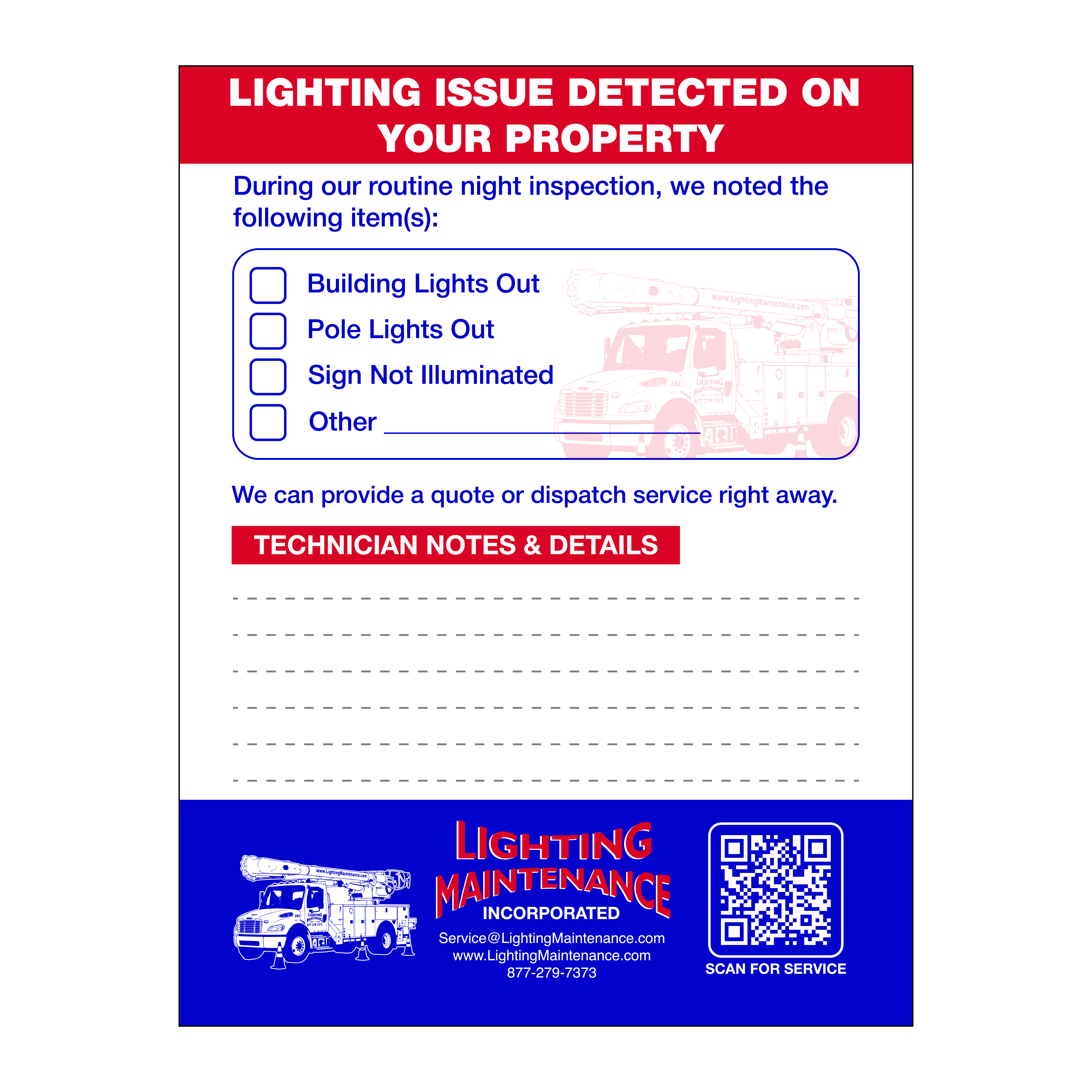 Postcard Design by Pixeldoordesigns for Lighting Maintenance Inc | Design #36494455