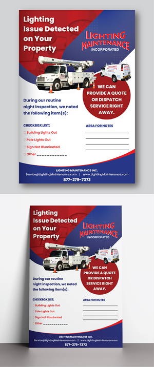 Postcard Design by Talha Ahmad for Lighting Maintenance Inc | Design #36481105