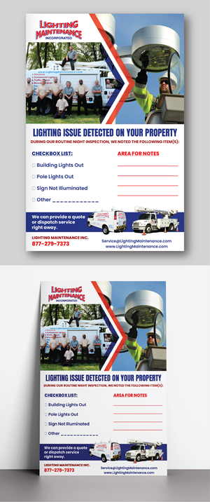 Postcard Design by Talha Ahmad for Lighting Maintenance Inc | Design: #36481106