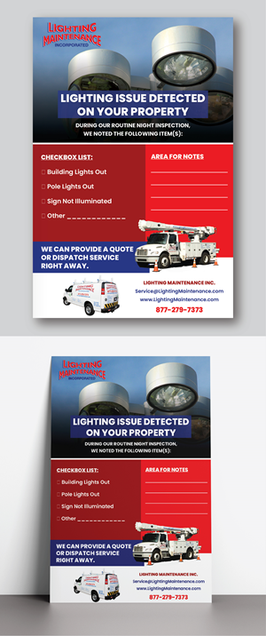 Postcard Design by Talha Ahmad for Lighting Maintenance Inc | Design: #36481107