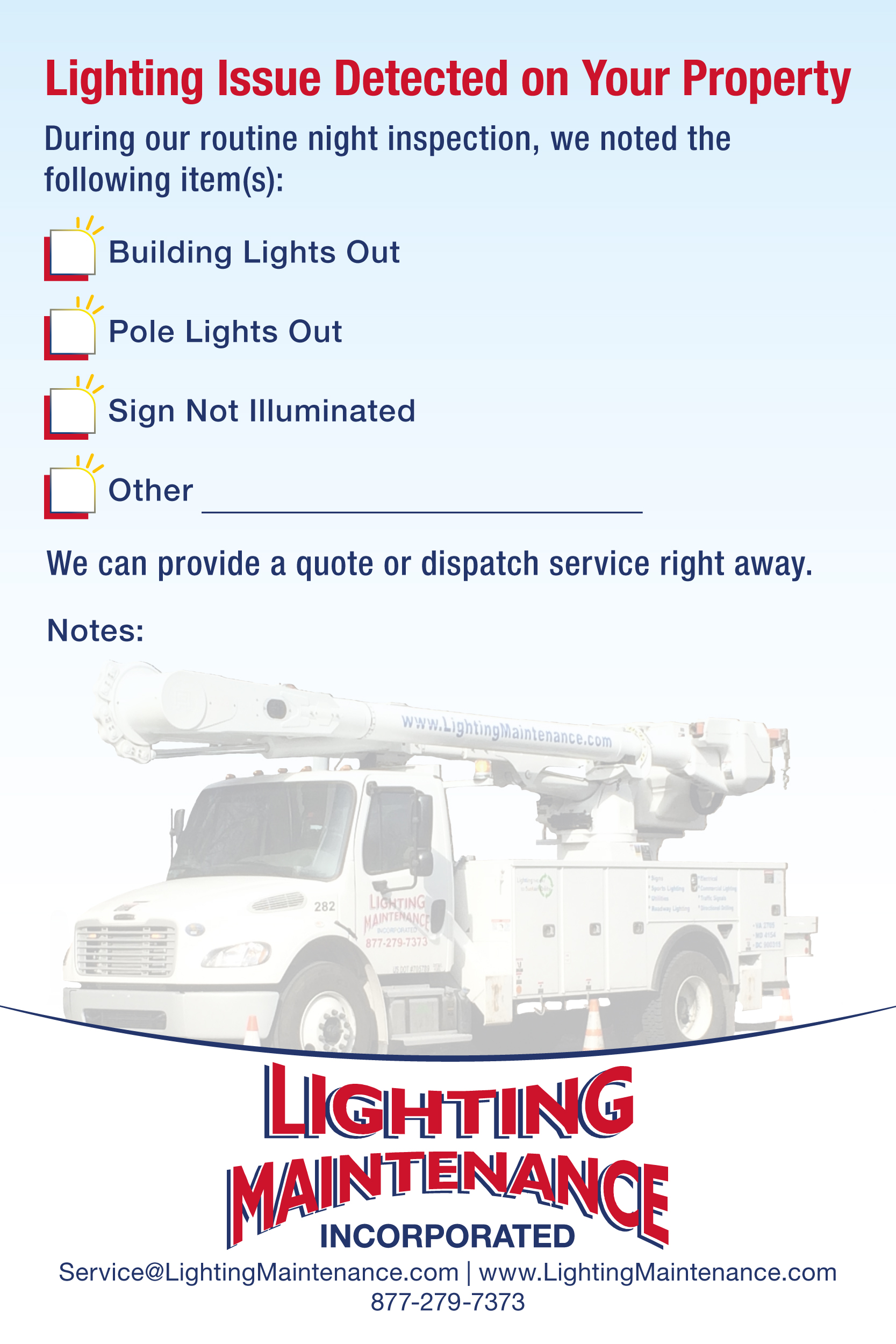 Postcard Design by RajW. for Lighting Maintenance Inc | Design #36480022