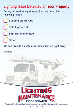 Postcard Design by RajW. for Lighting Maintenance Inc | Design #36480022