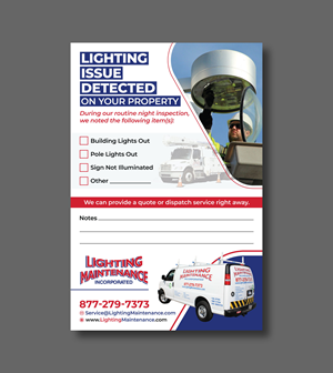 Postcard Design by Designz Zone for Lighting Maintenance Inc | Design #36492984