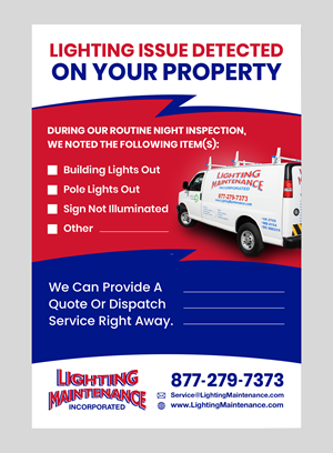 Postcard Design by designcircle for Lighting Maintenance Inc | Design: #36480095