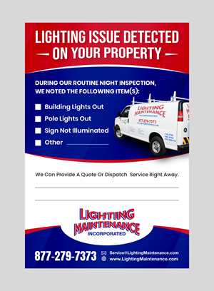 Postcard Design by designcircle for Lighting Maintenance Inc | Design: #36480096