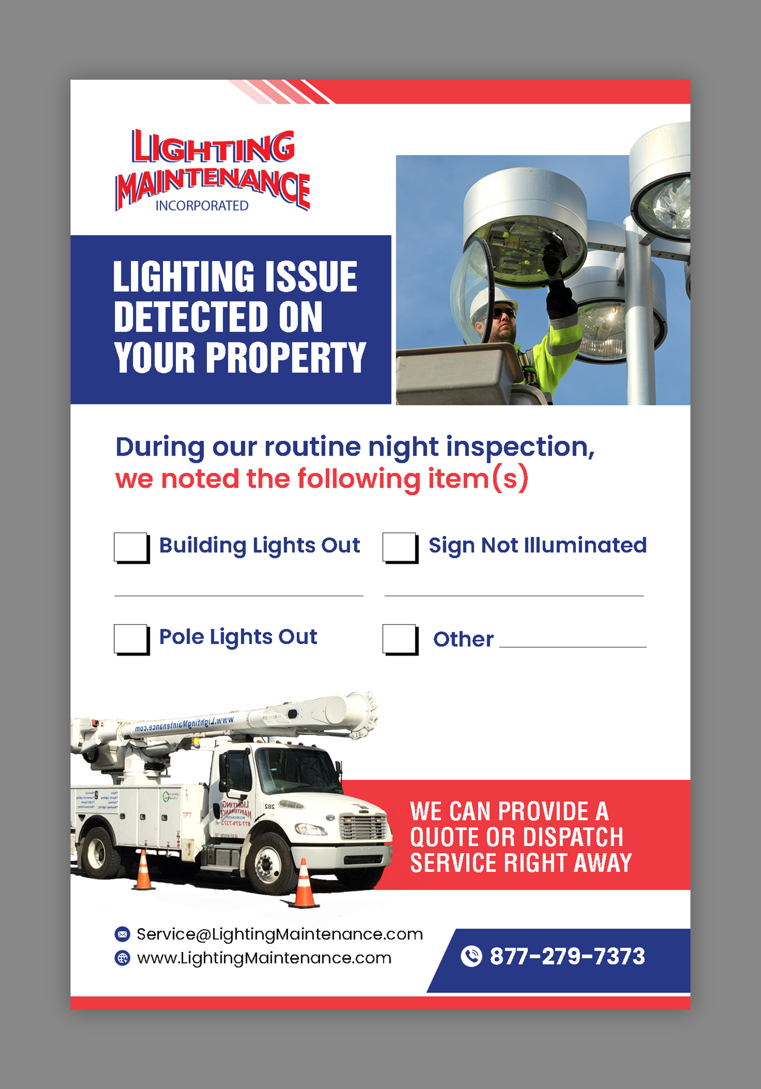 Postcard Design by debdesign for Lighting Maintenance Inc | Design #36486763