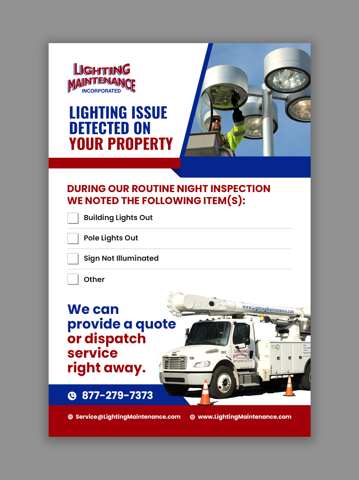Postcard Design by debdesign for Lighting Maintenance Inc | Design #36486793