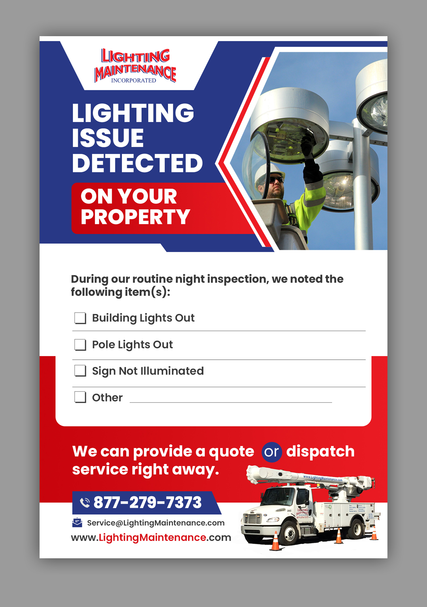 Postcard Design by debdesign for Lighting Maintenance Inc | Design #36486795