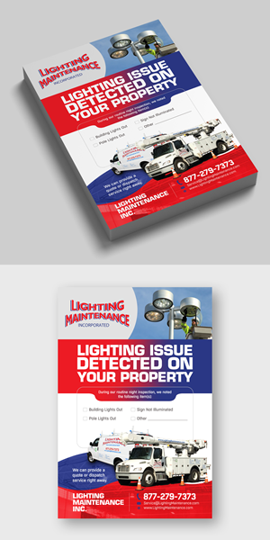 Diseño de Postal por 123graphics para Lighting Maintenance Inc | Diseño: #36486834