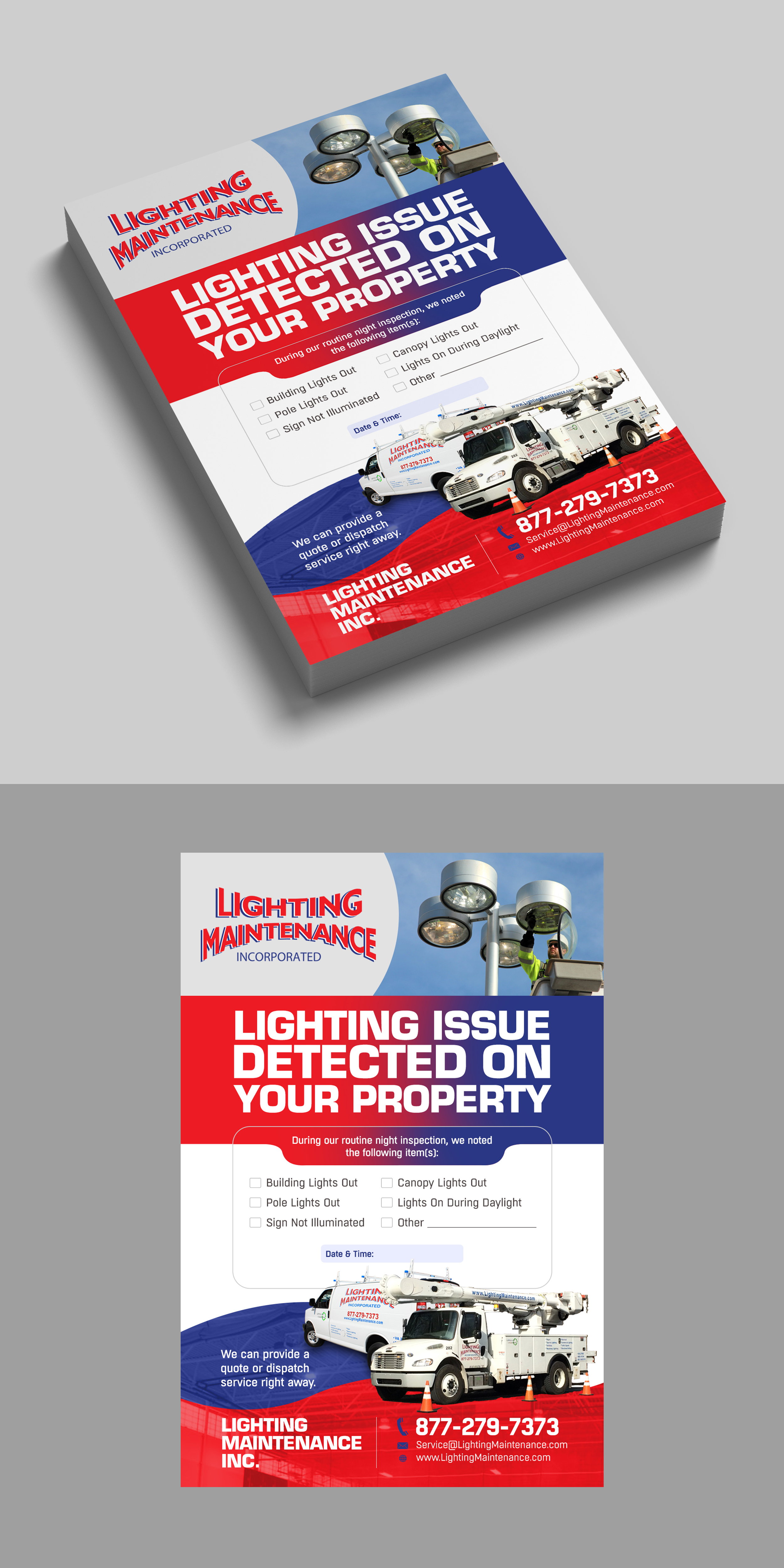 Diseño de Postal por 123graphics para Lighting Maintenance Inc | Diseño: #36500247