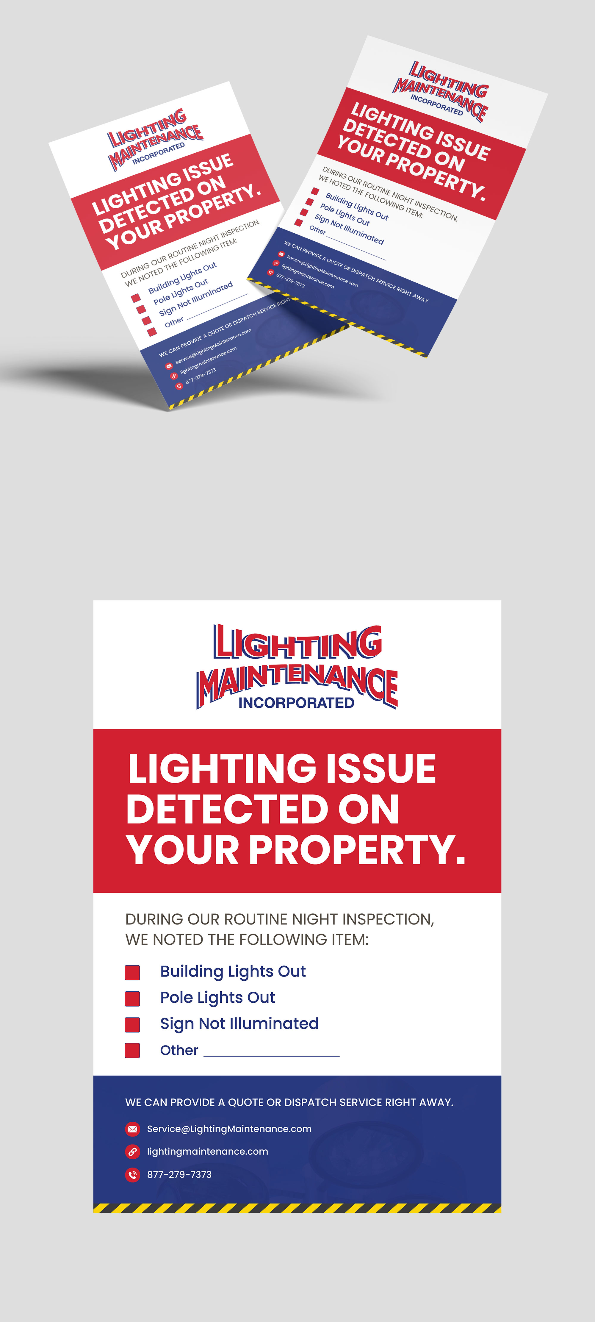 Postcard Design by vcreatived for Lighting Maintenance Inc | Design #36499462