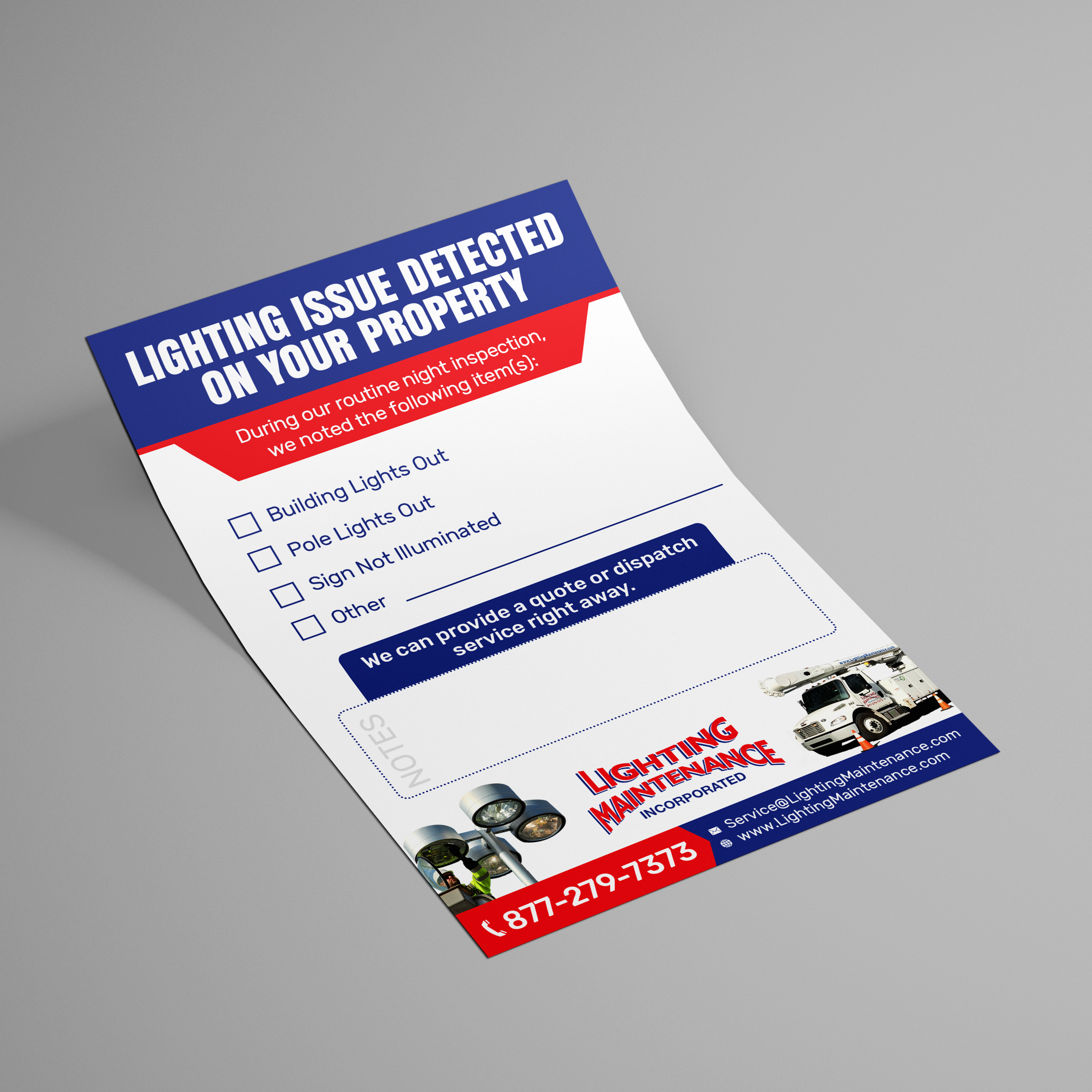 Postcard Design by ARTOGRAPHY for Lighting Maintenance Inc | Design #36501310