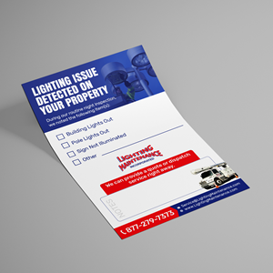 Diseño de Postal por ARTOGRAPHY para Lighting Maintenance Inc | Diseño: #36501313