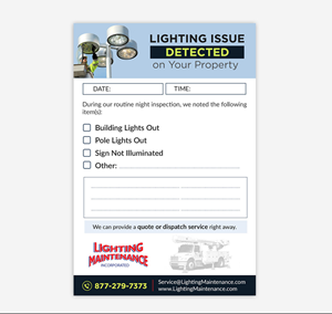 Diseño de Postal por DA. para Lighting Maintenance Inc | Diseño: #36478269