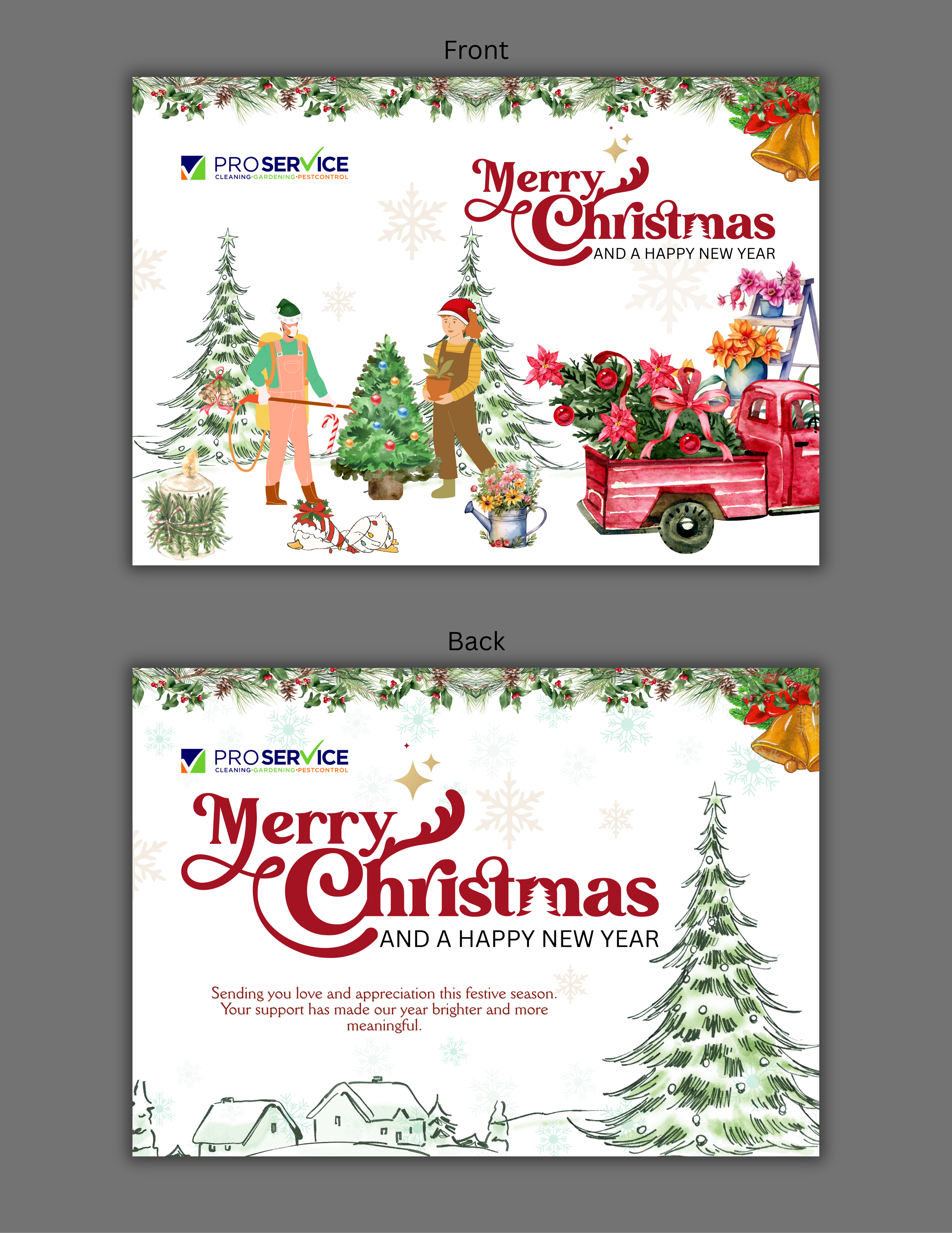 Postcard Design by Custom A for ProService | Design #36486052