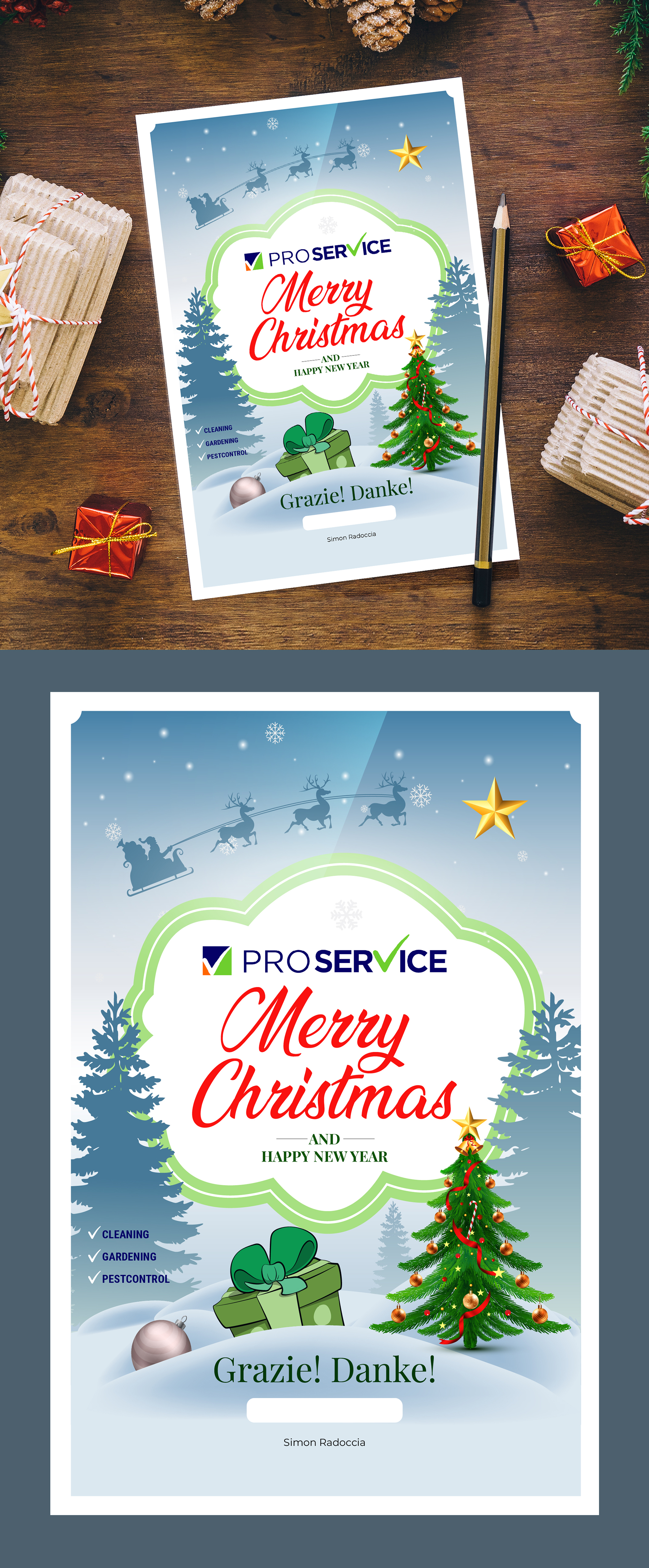 Design de Carte Postale par 123graphics pour ProService | Design #36481393