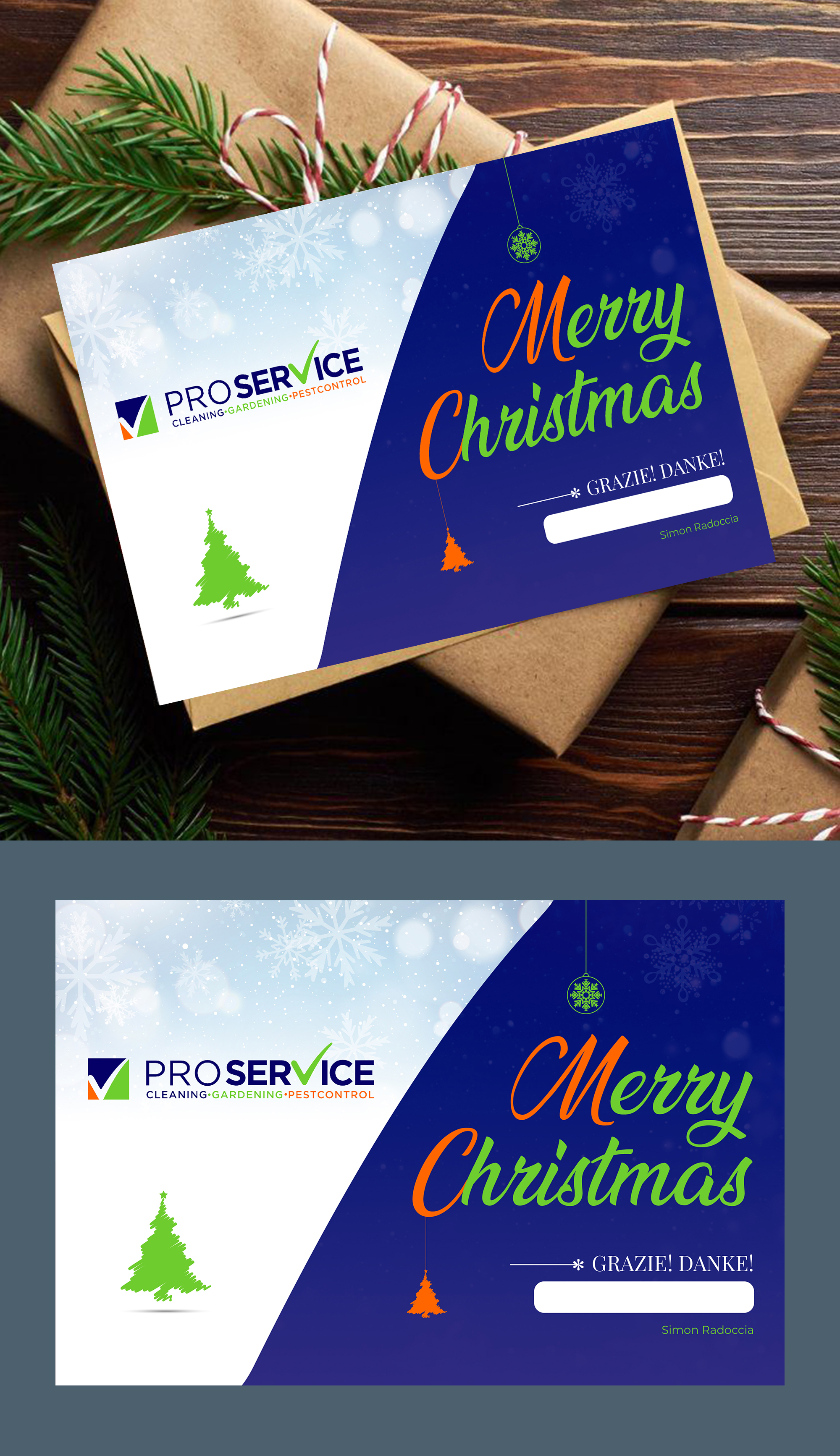 Postcard Design by 123graphics for ProService | Design #36487081