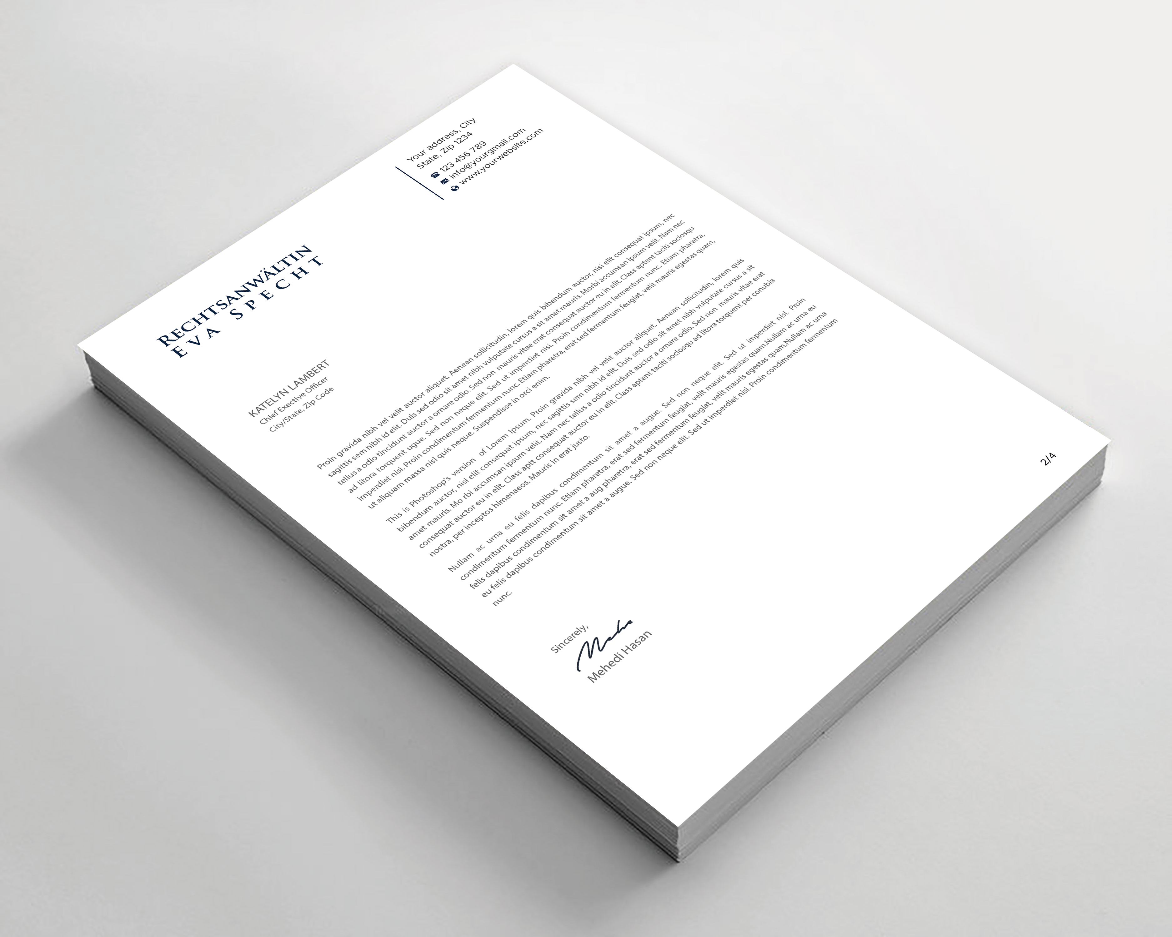 Diseño de Membrete por Expert Bappy para este proyecto | Diseño #36480287