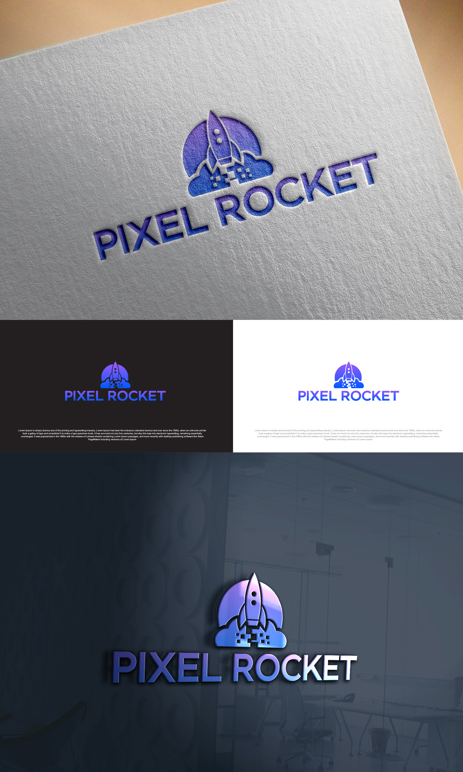 Logo Design by Ahsan Designs for Pixel Rocket | Design #36483397