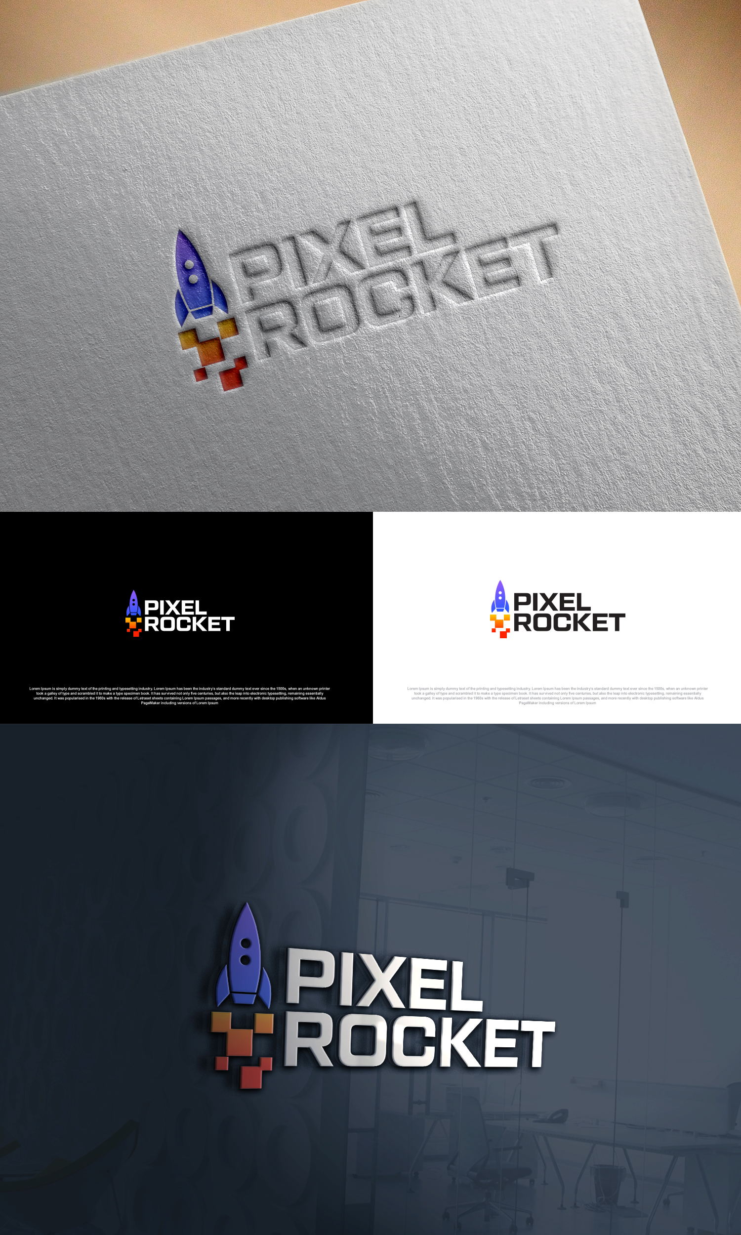 Logo Design by Ahsan Designs for Pixel Rocket | Design #36483797