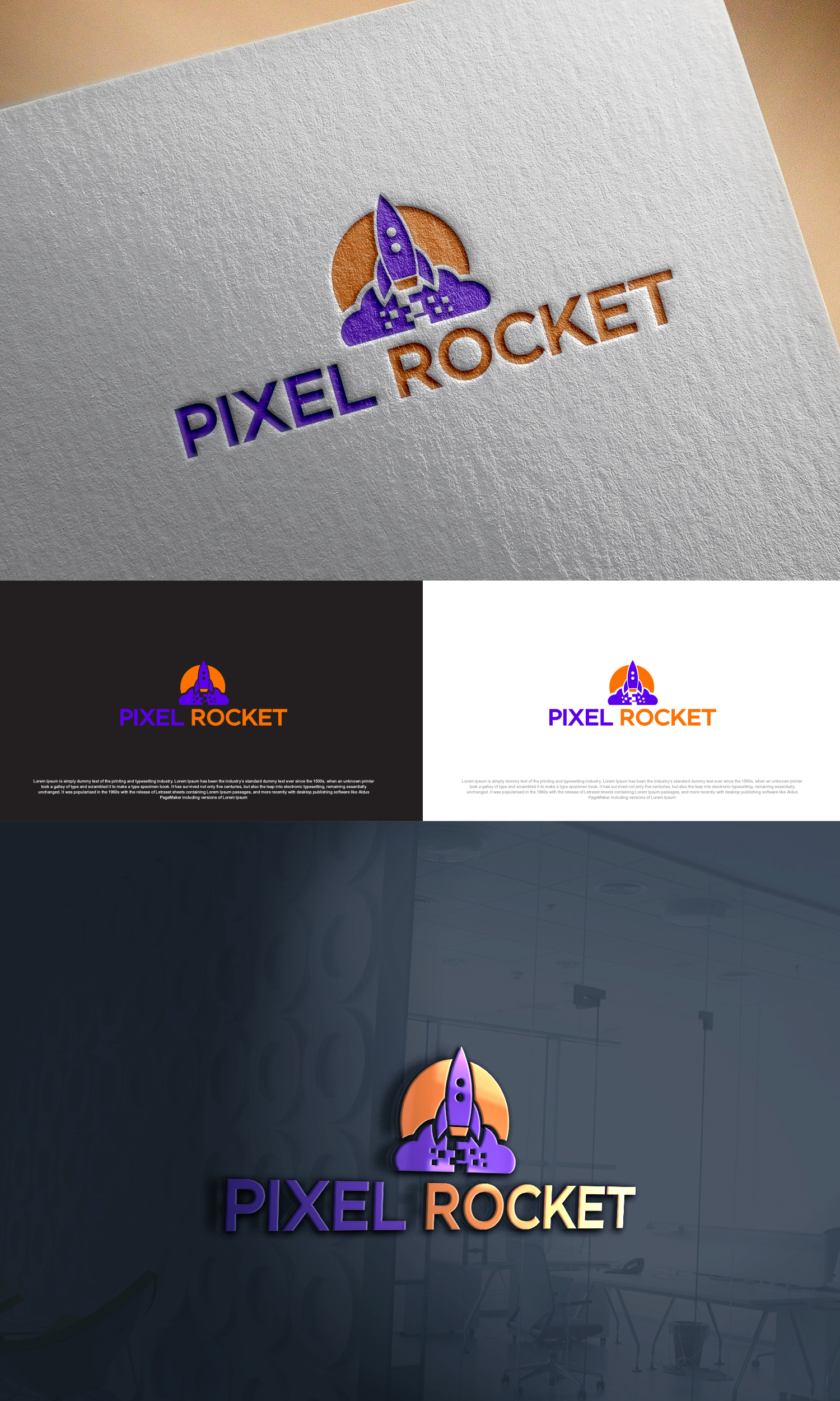 Logo Design by Ahsan Designs for Pixel Rocket | Design #36485319