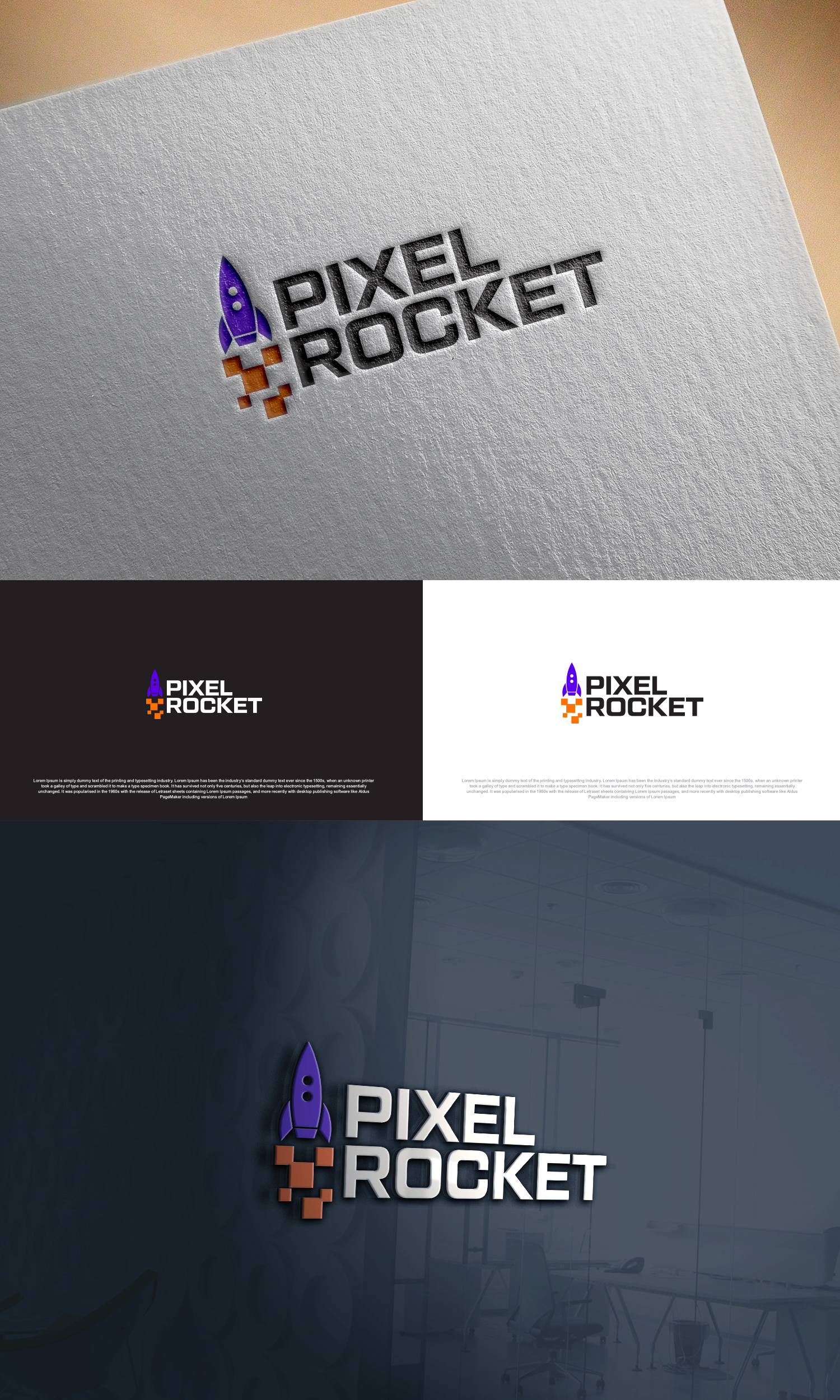 Logo Design by Ahsan Designs for Pixel Rocket | Design #36485320