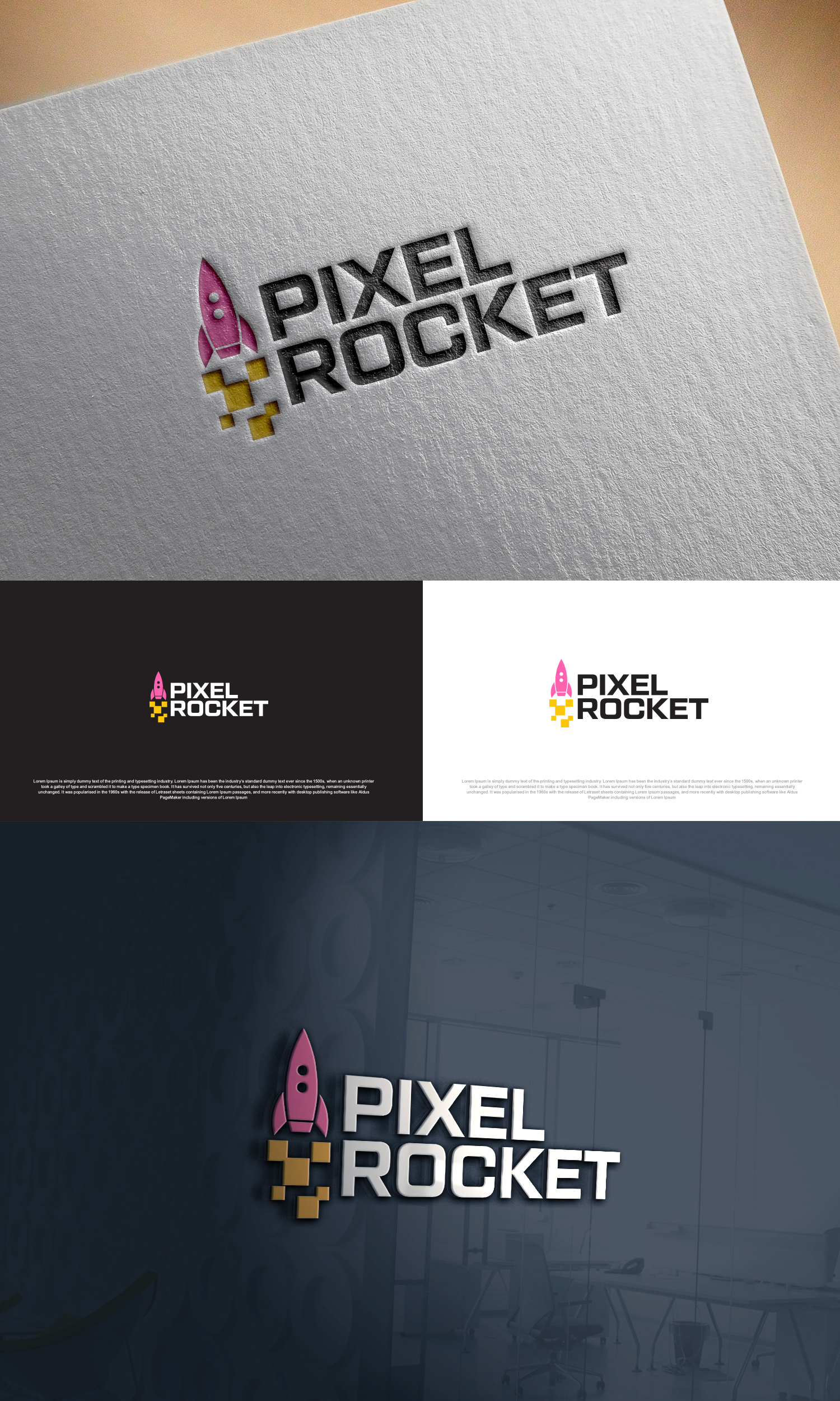 Logo Design by Ahsan Designs for Pixel Rocket | Design #36492048