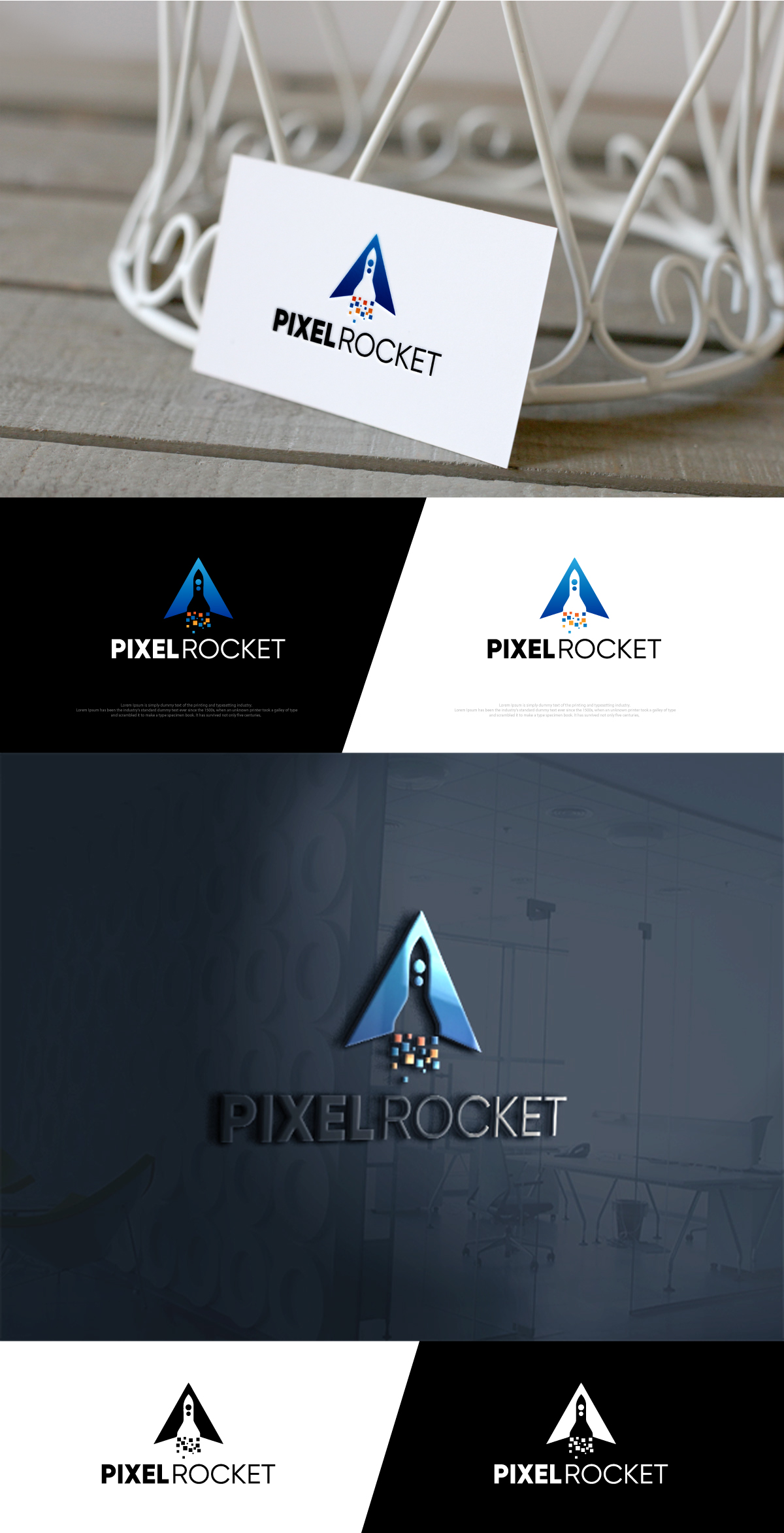 Logo Design by Cool-Designer for Pixel Rocket | Design #36487415
