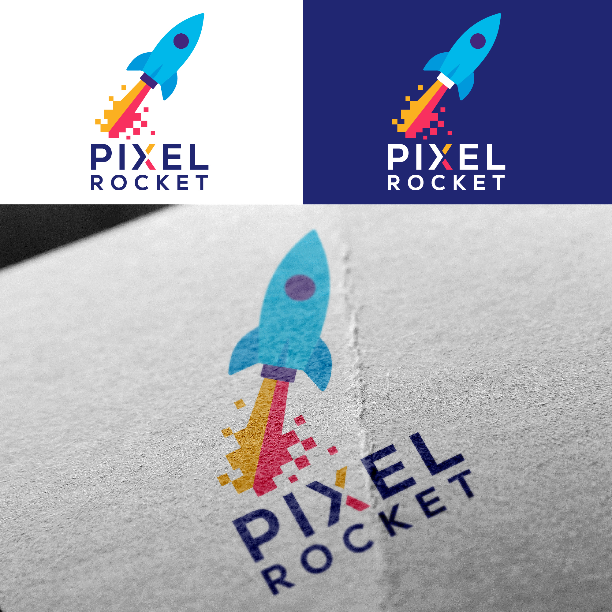 Logo Design by ahmeddesigner123 for Pixel Rocket | Design #36483724