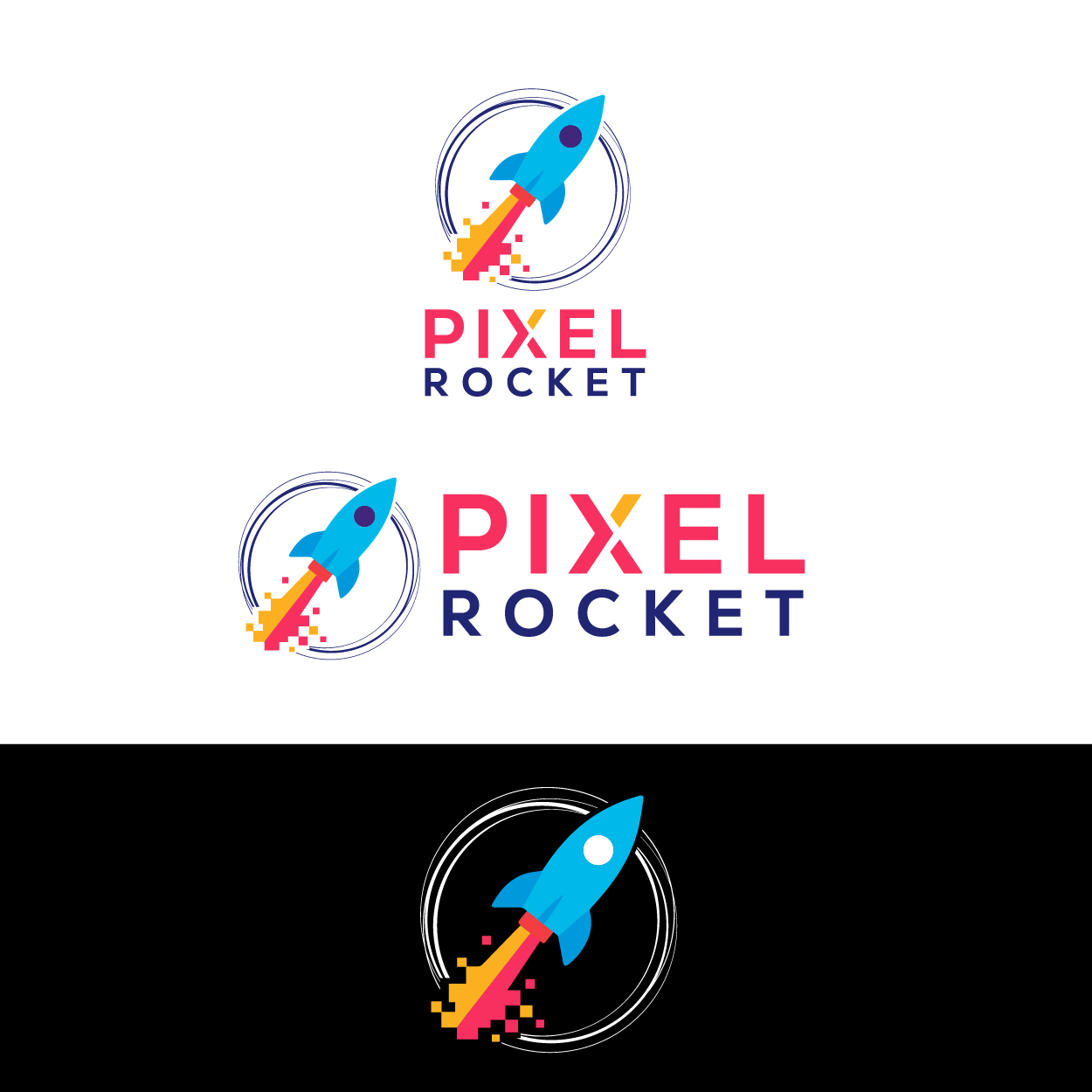 Logo Design by ahmeddesigner123 for Pixel Rocket | Design #36485305