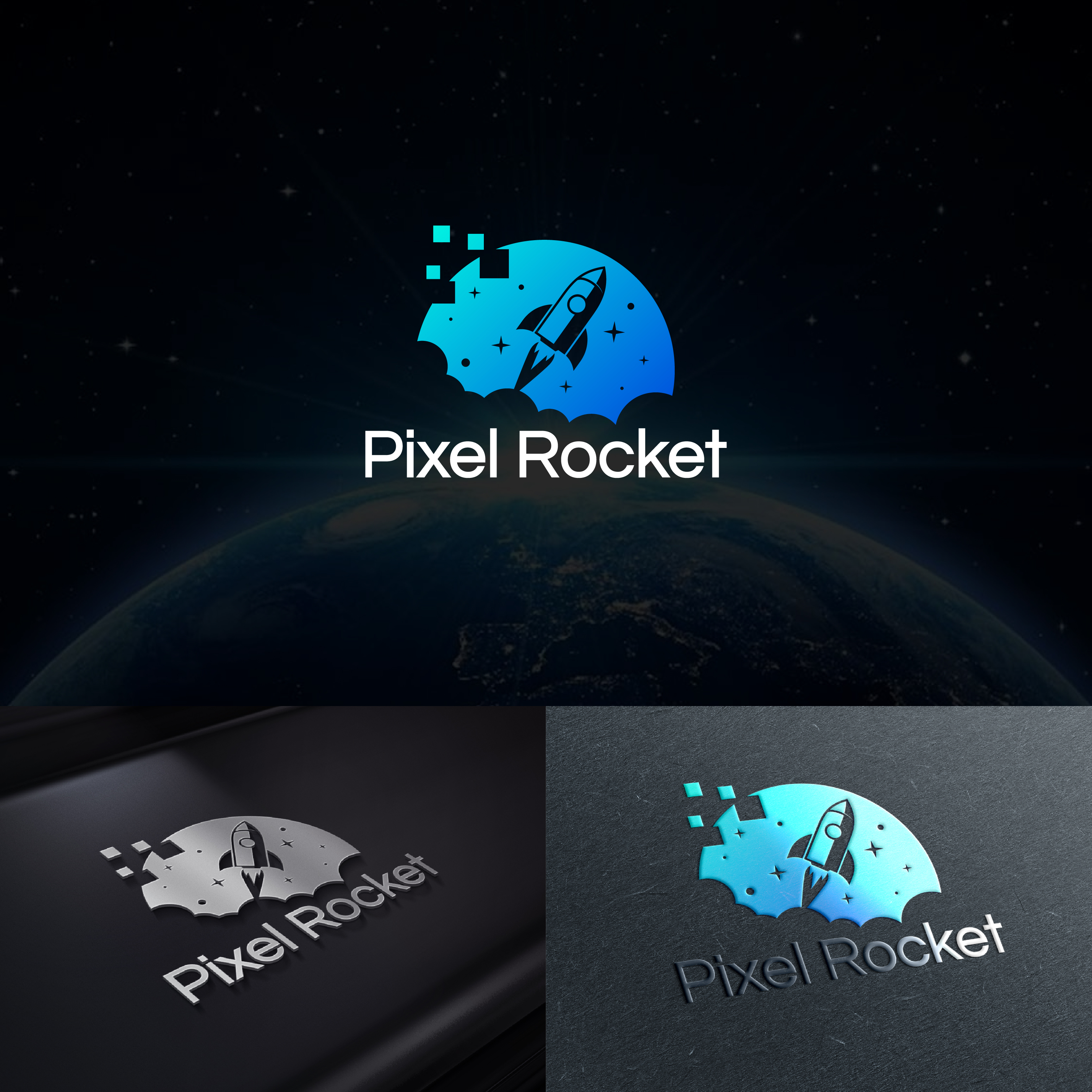 Logo Design by 4tech services for Pixel Rocket | Design #36483924