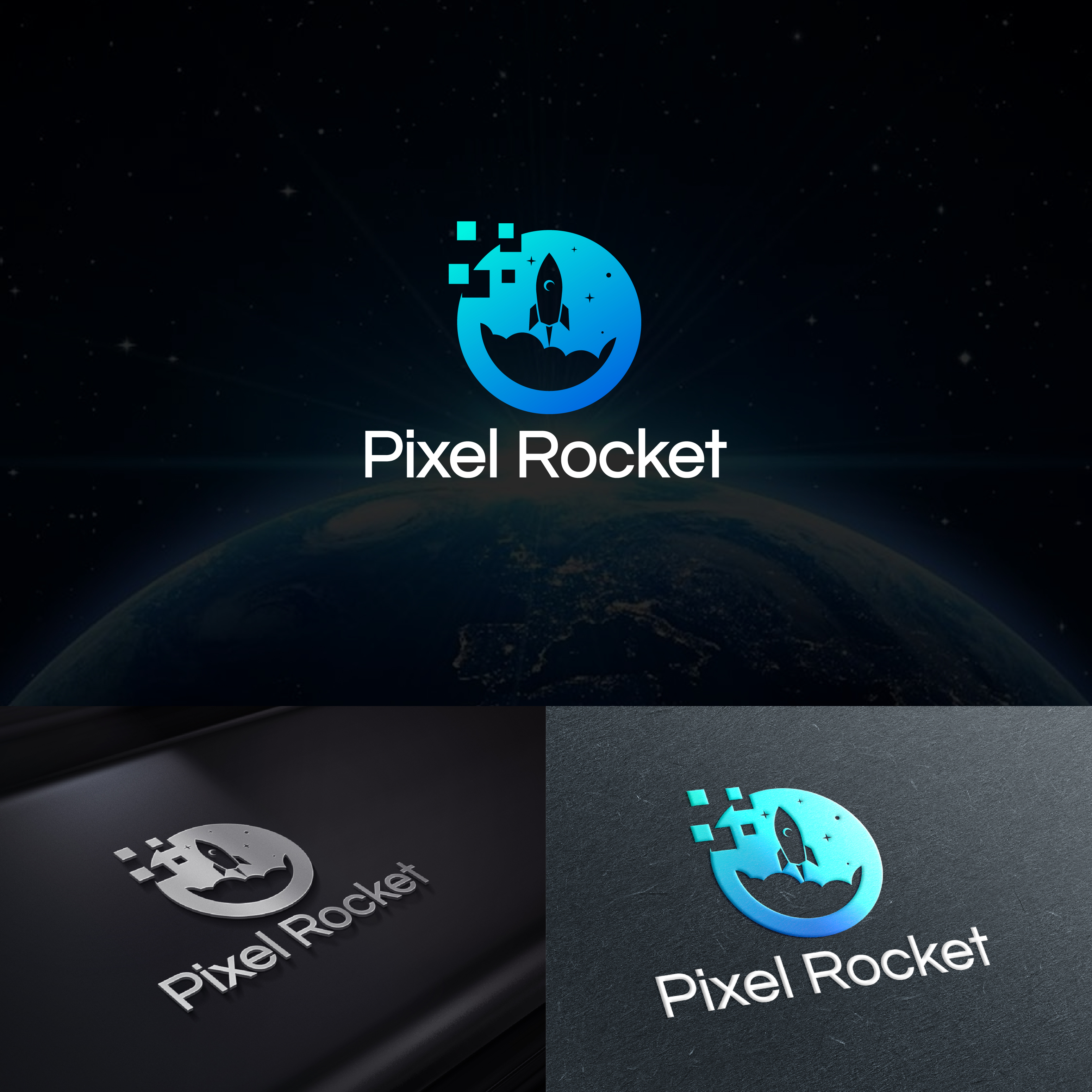 Logo Design by 4tech services for Pixel Rocket | Design #36483925